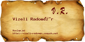 Vizeli Radomér névjegykártya